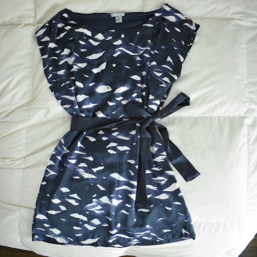 H&M Blue Wave Mini Dress